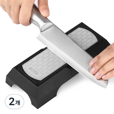 거치형 다아이몬드 숫돌 400방 1000방 사포 가정용 칼갈이 초보자용 숯돌, 2개