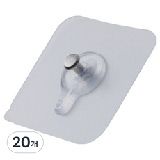 에이젠 무타공 접착식 액자 걸이 | 못 없이 깔끔하게 시계 소품 부착, 20개, 투명