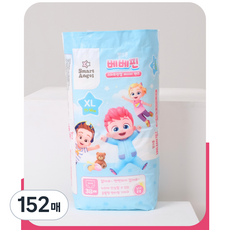 핑크퐁 베베핀 스마트엔젤 팬티형 기저귀 XL 사이즈 (11-14Kg), 152매, 4단계