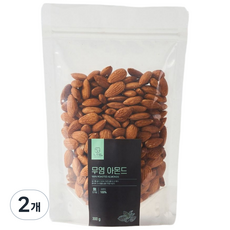 느으림 건강하게 두 번 볶은 무염 볶음 아몬드, 2개, 300g