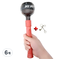 배드민턴 손목 강화 스윙 연습기 자이로볼 스매싱 악력 트레이닝, 6개, 그립 랜덤 색상