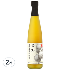 청숨 통째로 갈아만든 유자, 500ml, 2개