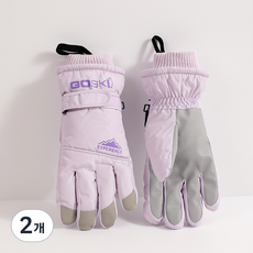Tiffy 스키장갑 방한 방수 장갑 커플 스마트폰 터치 장갑 보드 캠핑 오토바이 아웃도어 장갑, 2개, 퍼플-여성용