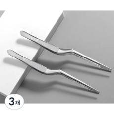 토브몰 스테인리스 귀지집게 핀셋 귀청소 도구 정밀 집게, 3개, 1세트