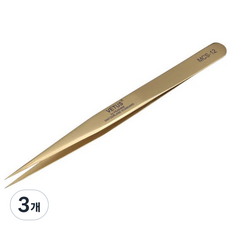 VETUS 속눈썹 핀셋 MCS-12, 골드, 3개