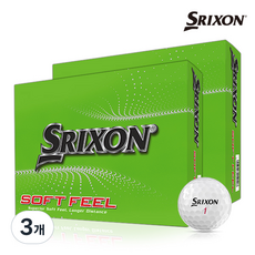 스릭슨 소프트필 벌크 골프공, 3개, 화이트, 24개입