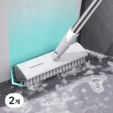 조이보스 욕실바닥 모서리 다용도 양면청소솔, 화이트, 2개