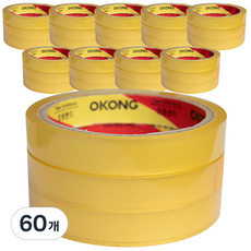 오공 OPP 물레방아 리필용 중포장 문구테이프 16mm x 25m, 투명, 60개