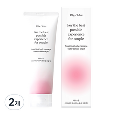 에이스플 러브 바디 마사지 수용성 오일 젤 250ml, 250g, 2개