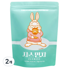 우고래빗 자스민차 50티백, 50개입, 2개
