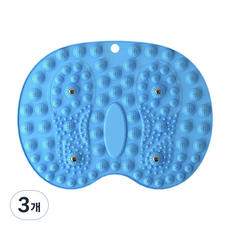 씨티엔 발바닥 스텝퍼 지압매트 발 지압판 간편세척, 3개, 블루
