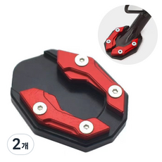 고아웃타운 오토바이 사이드 스탠드 클립 받침대 레드, 2개