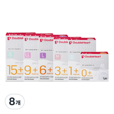 더블하트 소프트터치 모유실감 젖꼭지, M, 8개