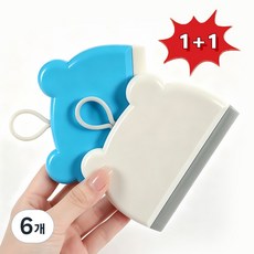 1+1 유리 와이퍼 청소스퀴지 창문와이퍼 화장실물기제거밀대, 블루, 6개