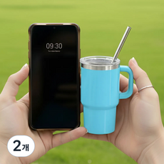 블룸트레일 캠핑 소주잔 미니 텀블러 90ml, 2개, 블루