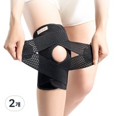 Galvaran G11 반월판 무릎보호대 관절 통증 완화 남녀 공용, black, 2개