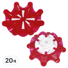 예코 골프화 징 스파이크 교체 FT3.0 타입, H(레드+화이트), 20개