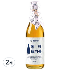 [들기름 구매1위] 연안식당 저온압착 들기름 통들깨 들기름100%, 2개, 350ml