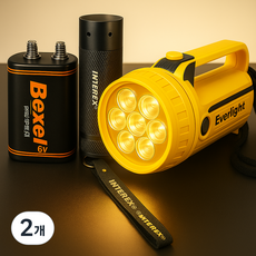 루미온 초강력 LED 손전등, 옐로우, 2개