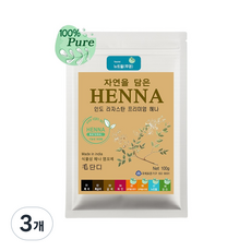 자연을 담은 모단디 천연헤나 새치염색 헤나염색 파우더, 뉴트럴-무색(천연100%), 100g, 3개