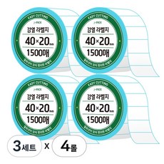 제이팩 감열 롤 라벨지 40 x 20mm 1500매 4개, 3세트