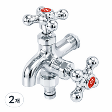 비욘드퍼니싱 국내생산 두갈래 가로 수도꼭지 KC, 2개