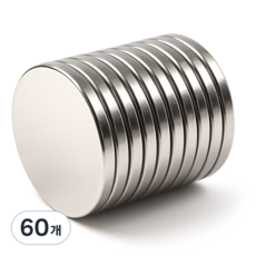 카네오 네오디움 원형자석 지름30mm X 두께2mm 초강력 네오디움자석 원형 작업용 가정용 산업용 공구 강력 부착식 마그네틱, 60개