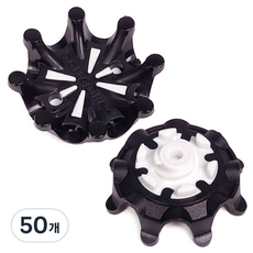 예코 골프화 징 스파이크 교체 FT3.0 타입, D(블랙+화이트), 50개