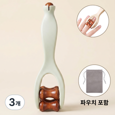 Blissora 손가락 마사지기 4중 롤러, 세이지 그린, 3개