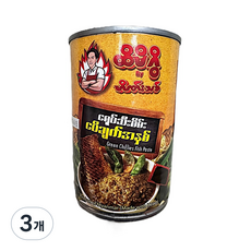 미얀마 그린 칠리 피쉬 페이스트 / Myanmar Green Chillies Fish Paste, 3개, 350g