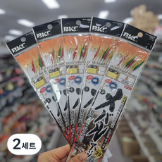 백경 BK-111 어피 볼락 카드채비 8본 5개 5P 열기바늘 선상 왕열기, 2세트, 1개입