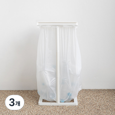 백화상점 재활용 쓰레기 분리수거함, 화이트, 3개