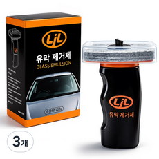 LJL유막 제거제 자동차 유막 유리 물때 제거 이지 그립형 강력한 유막제거제, 3개, 100g