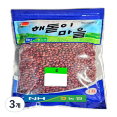 하조대농협 국산 팥 적두 통팥, 3개, 1kg