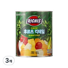 리치스 후르츠칵테일 통조림, 3.062kg, 3개