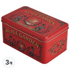 [모스가든] 사각 틴 케이스_3type, 3개, 앨리스가든