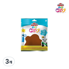 플레이도 에어클레이 2온즈 (8색상 선택), 3개, 브라운