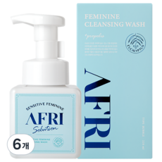 애프리 버블여성청결제(프로폴리스 성분) 약산성 천연성분 임산부사용가능, 6개, 220ml