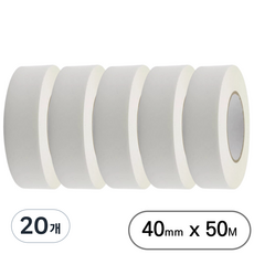 아트위브 대용량 종이 마스킹 테이프 아이보리 40mm (50M), 20개