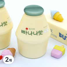 빠나나맛 우유 스퀴시 스트레스 틱톡 말랑이, 빠유스키쉬, 2개