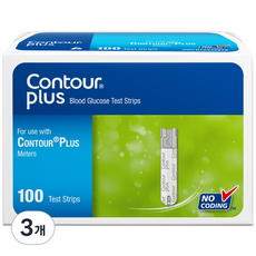 바이엘 컨투어플러스 혈당검사지, 100개입, 3개