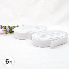 드림토리 허리고무밴드 25mm 4.5M(5마), 6개, 흰색