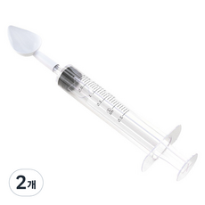 패럿토피아 앵무새 이유식 스푼 주사기 5ml 아기새 수유기 급여기, 2개