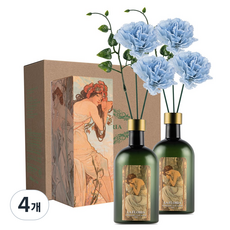 라플로리아 꽃 디퓨저, 4개, 500ml, S6.다시한번힘내요향/B1.카네이션-L12/블루