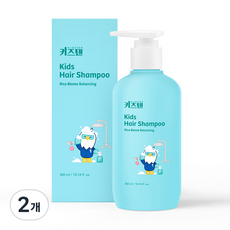 키즈텐 아기 유아 어린이 키즈 초등학생 약산성 순한 목욕 샴푸, 2개, 300ml
