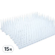 비둘기퇴치용품 버드스파이크 5x40cm, 15개, 5x40x10cm 화이트