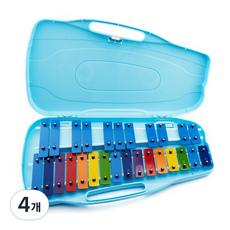 명창 공명 실로폰 27키(연분홍) 박스형 무지개 칼라음판 [실.채포함], 27판, 블루, 4개