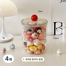 아크릴보관함 피규어보관함 블라인드박스수납함 투명수납통 굿즈보관함 피규어진열함 아크릴정리함 디스플레이케이스 투명케이스 장식품보관함 데스크수납함 소품정리함 대용량, 4개