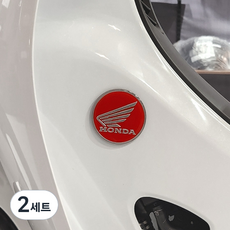 슈퍼커브 원형 로고 엠블럼 코나츠, 2세트, 레드