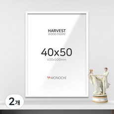 모노치 하베스트 우드 인테리어 액자 40x50, 2개, 오프화이트